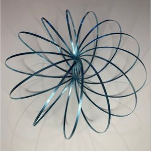 Decorative Spring Toy - Multi Sensory Interactive 3D Shaped Flow Ring,  BLUE